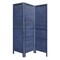 Homeroots 3 Panel Dark Blue Shutter Screen Room Divider 376803 - alternate 4